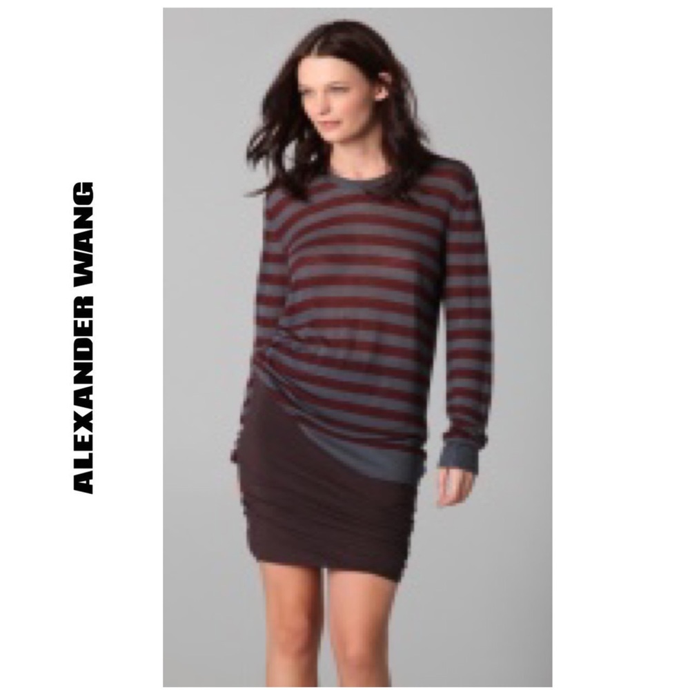 Alexander Wang Striped Long Sleeve Top